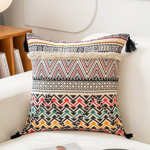 BOHO touffeté marocain gland taie d'oreiller couverture impression ethnique en gros broderie inde bohême macramé décoratif housse de coussin - Product Image 4