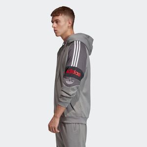Adidas Originals Spirit FB Oh Hood เสื้อฮู้ดผู้ชายสีเทาสาม/คาร์บอน100% ของแท้ - Product Image 1