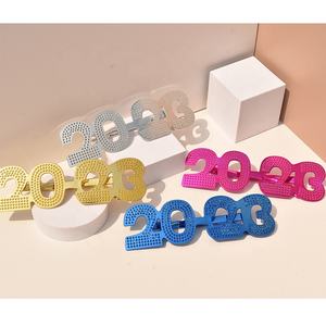 Vente en gros de fournitures de fête du réveillon du nouvel an, lunettes amusantes, lunettes de noël, fournitures de Photo, lunettes de fête du nouvel an - Product Image 1