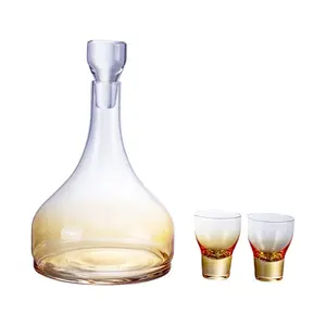 Nhà Máy Bán buôn tùy chỉnh purim Quà Tặng shabbos passover seder bảng waterdale Bộ sưu tập Glass Wine decanter Set Glass Wine Aerator