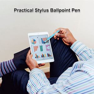 Stylo bille publicitaire en aluminium le moins cher avec pointe tactile en caoutchouc souple, logo personnalisé pour téléphone portable - Product Image 6
