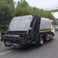 Camion à ordures HOWO 4x2 6 8 10m3 neuf, à haute capacité de compactage, chargement arrière, camion de collecte des déchets hydraulique, fourni par l'usine