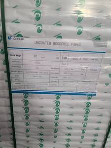 Papel Woodfree Sin Recubrimiento de Alta Calidad 70gsm 80gsm de Chenmin, Papel Woodfree Blanco 75gsm de Bohui - Product Image 2