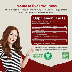 Özel Logo L glutatyon organik arı sütü beyazlatıcı l-glutatyon kapsül 1000Mg Melanin azaltmak L glutatyon hapları - Product Image 6