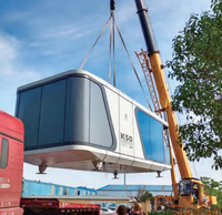 Maison-capsule spatiale de luxe, cabane préfabriquée, villa extérieure, hébergement dans une zone panoramique, chambre à ciel étoilé