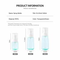 Pulvérisateur portable en plastique en forme de lampe, disponible en 30 ml, 60 ml et 100 ml