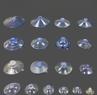 Ventouse en plastique transparente à tête plate en forme de champignon, ornement de poupée pouvant être fixé au verre