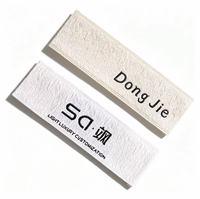 Étiquettes de vêtements tissées en coton lavables personnalisées à prix d'usine, étiquettes de marque, étiquettes de vêtements imprimées avec logo personnalisé pour vêtements et chaussures