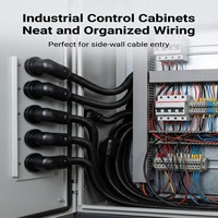 Connecteur compact à verrouillage rapide à 90 degrés pour conduit en plastique, presse-étoupe à angle droit peu encombrant