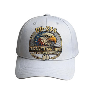 Gorra de béisbol para hombre con estampado de sombrero de explosiones transfronterizo, estilo veterano, gorra parasol de algodón con bordado a máquina DD-214 - Product Image 5