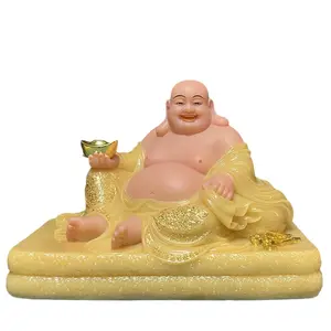 2024 estatua de Buda Maitreya Buda sonriente vientre grande Maitreya Bodhisattva hogar sala de estar hogar riqueza atracción artesanías