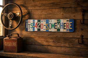 Vintage American Ransom Note <strong>Street</strong> Sign Art <strong>Tin</strong> Sign Raised Embossed Print Multi Color Aged Wall Man Cave Pub Decor - Product Image 4