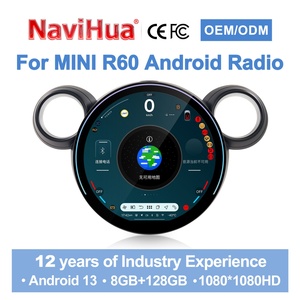 Navihua 12'' Round Full Touch Screen Android Car Radio GPS Navigation Multimedia Carplay <b>Auto</b> Stereo for BMW Mini Counrtyman R60 - Product Image 1