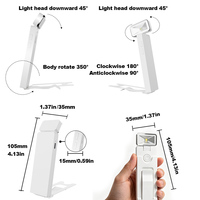 Lampe de lecture portable mini LED avec chargement USB, protection oculaire, veilleuse pour la lecture de livres, lampe de chevet