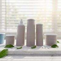 Bouteilles de lotion cosmétique en PET avec logo personnalisé, 30g/50g/30ml/40ml/100ml, nouveau design avec bouchon à bordure