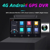 Caméra embarquée de voiture intelligente à double objectif GPS avec télécommande, écran 3,0 pouces, 4G, enregistreur de conduite LTE, Android 8.1, RAM 1 Go, ROM 8 Go