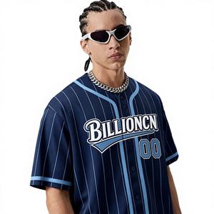Camiseta de Béisbol Personalizada con Nombre y Número, Cuello en V, 100% Poliéster, Secado Rápido, Transpirable, Uniforme Deportivo para Adultos Unisex - Product Image 1