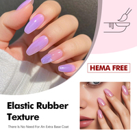 FZANEST Builder Base SANS HEMA Qualité Premium Gel de Construction d'Ongles Texturé Flexible et Élastique pour Nail Art DIY Gel Base Caoutchouc de Luxe
