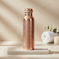 Bouteille d'eau artisanale en cuivre à motif floral, faite à la main, traditionnelle, ayurvédique, détoxifiante, écologique, grande capacité, saine