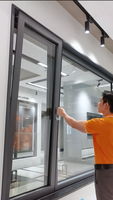 USA NFRC étanchéité à l'air cadre en aluminium double verre inclinable tourner fenêtres coulissantes conception horizontale moderne pour cuisine extérieur hôtel