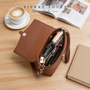 Pierre Loues Women's Shoulder <b>Bag</b> <b>Small</b> Square Anti Theft Flap Design For Everyday Use - Product Image 2