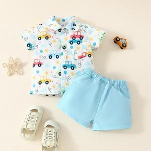 Roupas Infantis Boutique de Verão Conjunto de 2 Peças para Meninos de 3 a 6 Meses - Product Image 4