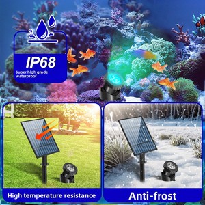 Lampes solaires transfrontalières pour <span class=keywords><strong>piscine</strong></span>, éclairage paysager extérieur, lampes sous-marines rechargeables, télécommande, étanches <span class=keywords><strong>IP67</strong></span> - Product Image 2