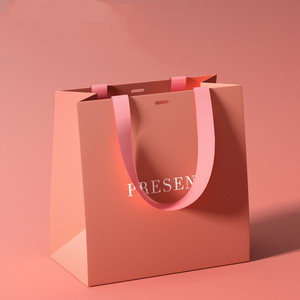 Sac cadeau haut de gamme épaissi de différentes couleurs pour magasin de vêtements peut imprimer le logo magasin de vêtements pour femmes sac à provisions haut de gamme sac cadeau - Product Image 5