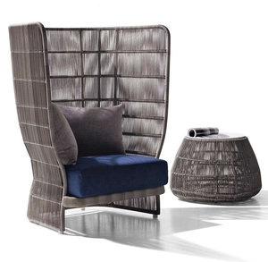 Offre Spéciale : Ensembles <span class=keywords><strong>de</strong></span> Canapés d'Extérieur Modernes en Rotin avec Cadre en Aluminium et Dossier Haut pour Patio Privé - Product Image 2