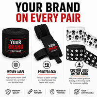 Bandages de boxe professionnels réutilisables, bandages élastiques pour l'entraînement de boxe, le sparring et l'utilisation en salle de sport