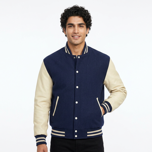 High Quality Letterman Varsity <b>Jackets</b> Wool Body Genuine Leather Sleeves Winter Wear <b>Smart</b> and Stylish Men's <b>Jacket</b> 2025 - Product Image 1