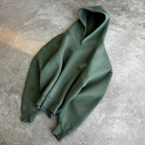 Disesuaikan 600 Gsm 100% katun bulu kebesaran Hoodie longgar Jogger Set pria 2 potong Sweatsuit musim dingin kualitas tinggi Tracksuit - Product Image 5