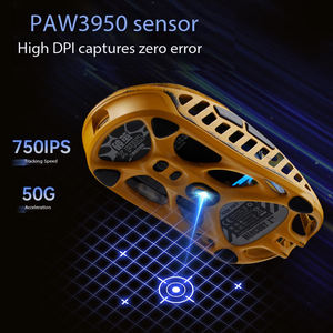 GravaStar Cocoon X PRO <span class=keywords><strong>souris</strong></span> domestique sans fil/filaire <span class=keywords><strong>Bluetooth</strong></span> <span class=keywords><strong>souris</strong></span> de jeu à trois modes récepteur 8k 49g alliage de magnésium jaune - Product Image 3