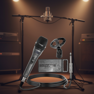 Micrófono Vocal Dinámico Profesional de 5 Núcleos, Salida XLR, Cardioide, de Mano, con Clip, Cuerpo Metálico, para Cantar Karaoke - Product Image 2