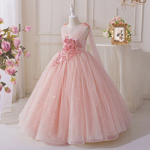 YIMINGZHI Vestido <span class=keywords><strong>de</strong></span> niña con lazos, directo <span class=keywords><strong>de</strong></span> fábrica, ideal para ocasiones importantes como bailes y fiestas. - Product Image 2