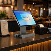 Tablette Android NFC SoftPOS 12 pouces 2000*1200 8+128 Go G99 Octa-core avec station de charge rotative RJ45 4G pour restaurant