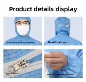 प्रयोगशाला के उपयोग के लिए उपयुक्त एंटी-स्टैटिक, धूल-प्रूफ और पूर्ण-शरीर संरक्षण सूट (चार-टुकड़ा काम के कपड़े) - Product Image 2