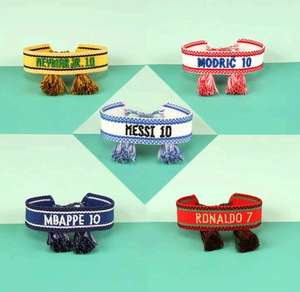 Bracelet d'amitié ajustable tressé avec pompon, commémoratif pour événements sportifs, matchs de football, jeux de basketball, bracelet de sport - Product Image 5
