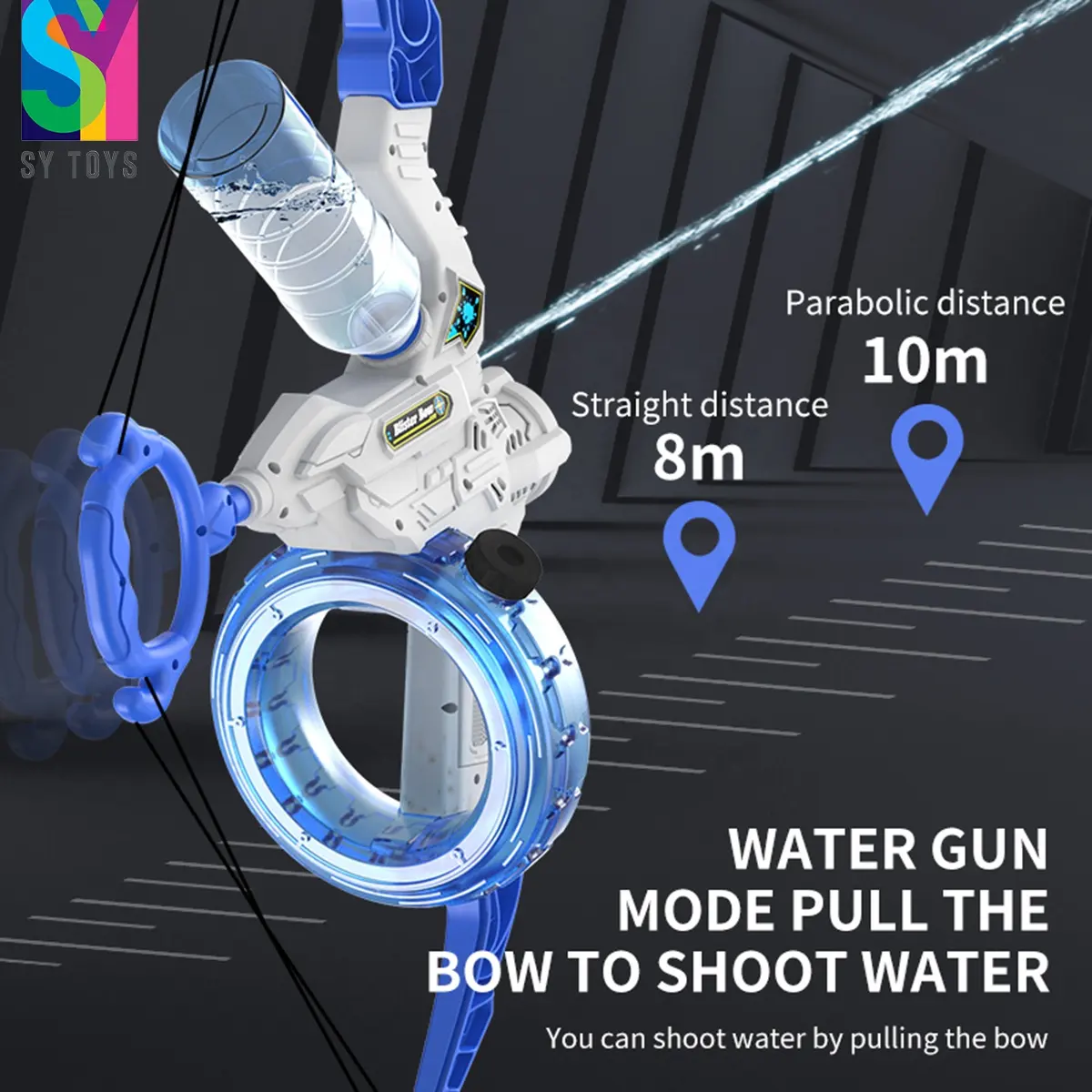 SY Summer Toys Bow & Arrow Bubble Machine Shooting Water Gun Electric Water Gun Blowing Fun Bubbles Bow Shooting Toys