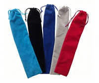 Sac de rangement personnalisé en velours pour éventail pliant, pochette de transport pour éventail long, sacs de protection en tissu doux pour éventails pliants, vente en gros