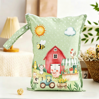 Sac à couches pour bébé en polyester, design personnalisé, avec fermeture éclair, lavable et 100% imperméable, grande capacité, pochette quotidienne pour enfants
