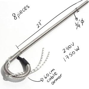 Stainless Steel Custom Cartridge <b>Heating</b> <b>Tube</b> with Inside K Thermocouple 220V 30W-3000W High-Temperature Use - Product Image 4