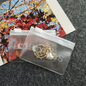 カスタムPVCスモールジュエリー/ネックレスジッパーバッグ、ジュエリー用スモールジップロックバッグ、ジュエリー用スライダービニール袋ポーチ - Product Image 4