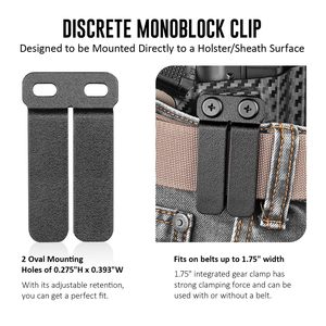 Warriorland <span class=keywords><strong>Iwb</strong></span> & Owb <span class=keywords><strong>Holster</strong></span> Riemclip, 1.5/1.75 Inch Verstelbaar, Met Metalen Ringen, Schroeven, Sleuven Bindpalen - Product Image 5