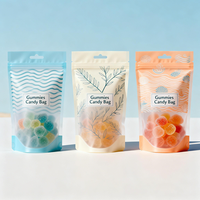 Op maat bedrukte zachte snoepjes, vochtbestendige Mylar zakjes van voedselveilige kwaliteit met ziplock sluiting voor melk en dierenvoer, staande pouch.
