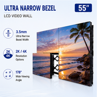 Mur vidéo LCD 55 pouces avec cadre de 3,5 mm, panneau d'affichage AV professionnel pour présentations commerciales, médias et projets grand écran