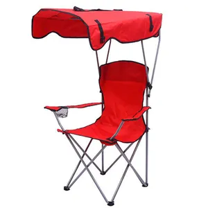 Taşınabilir renk özelleştirilmiş güneşlik kamp sandalyesi şemsiye kum gölgelik katlanır plaj sandalyesi