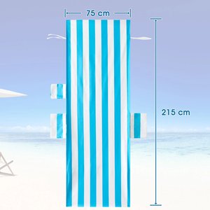 Telo Mare Turco Eco-Friendly Personalizzato <span class=keywords><strong>per</strong></span> Lettino Prendisole Estivo con Tasche, in Morbida Microfibra ad Asciugatura Rapida - Product Image 5