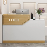 Comptoir de réception, comptoir de caisse et de vente au détail, table de comptoir avant, mobilier de bureau en bois minimaliste, personnalisable