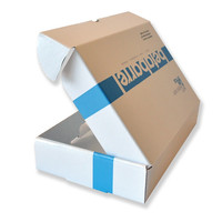 Cajas de Embalaje de Tiza Ecológicas de Materiales Reciclados al por Mayor con MOQ Bajo, Tamaño Personalizado, Cartulina Blanca, Logotipo con Tinta de Soja, Cartón Corrugado